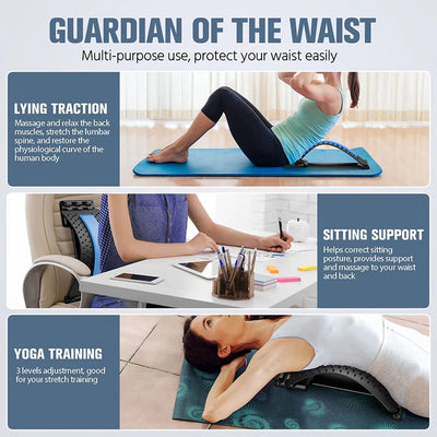 Back Stretcher  Multi-Level Adjustable Massager Waist